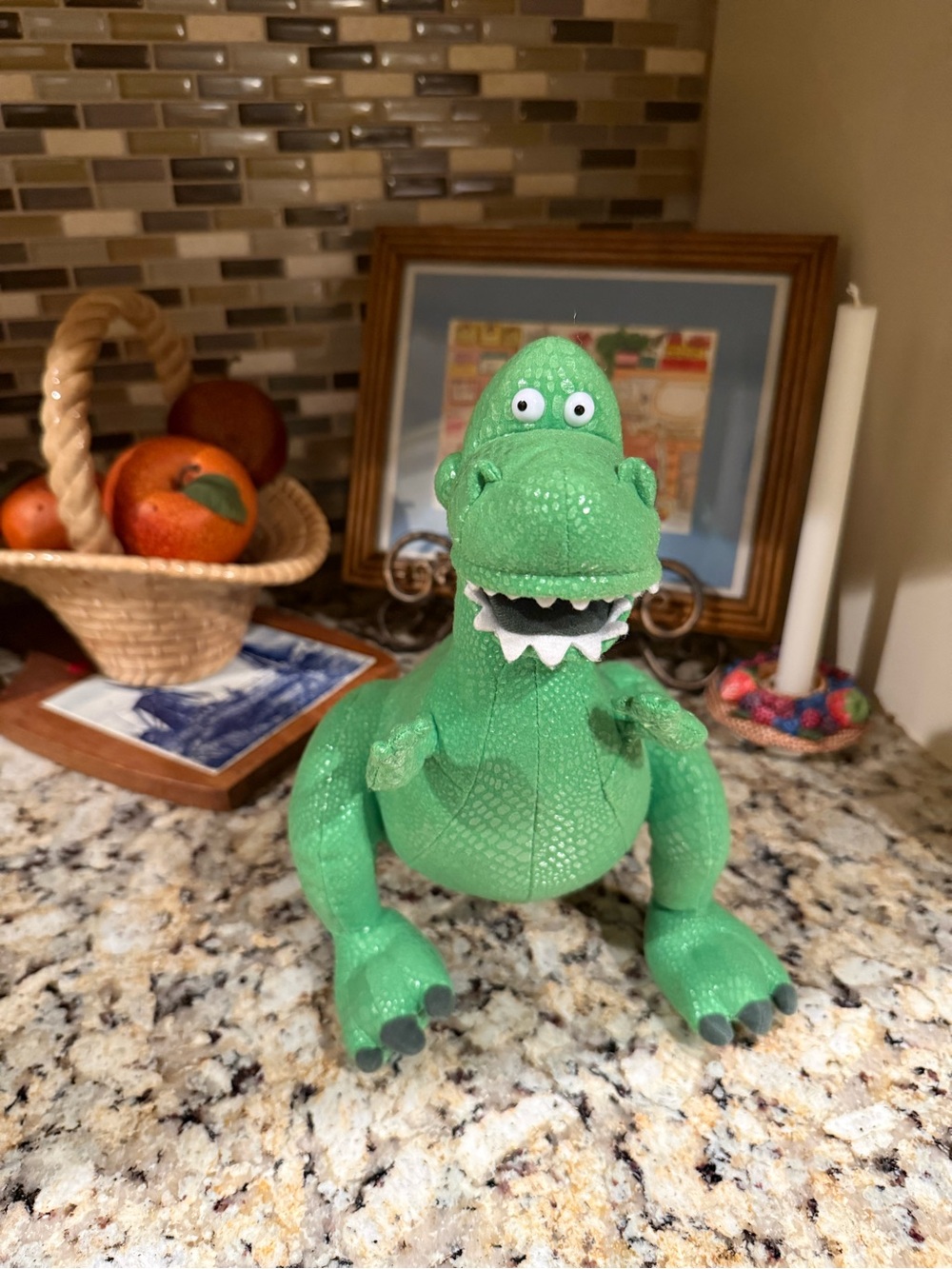 Disney Green Rex Plush Dinosaur Toy